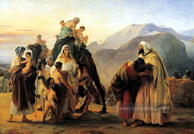 Jakob und Esau Romantik Francesco Hayez Ölgemälde